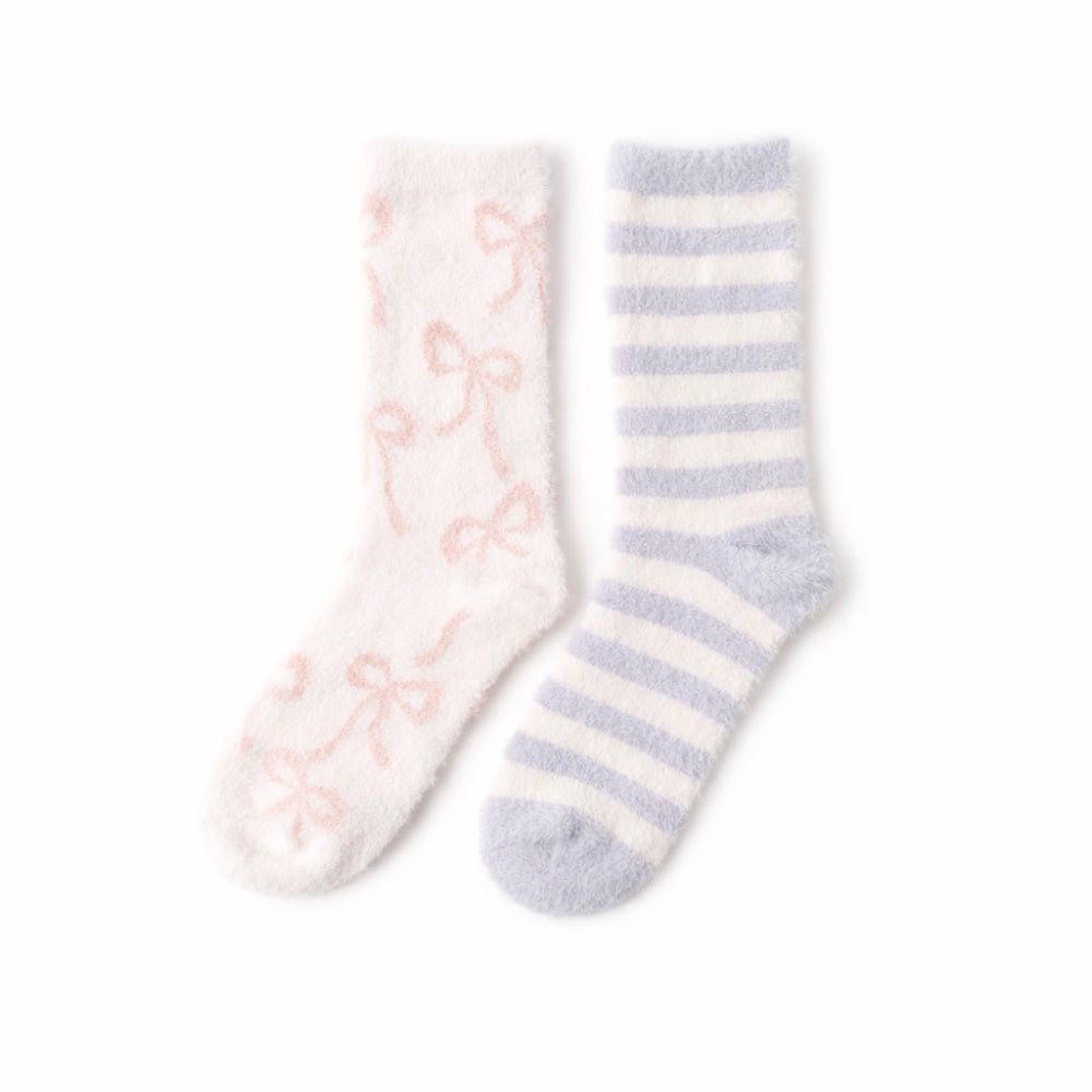 K&Co. Petal Series Bed Socks 2pk - PINK BOW